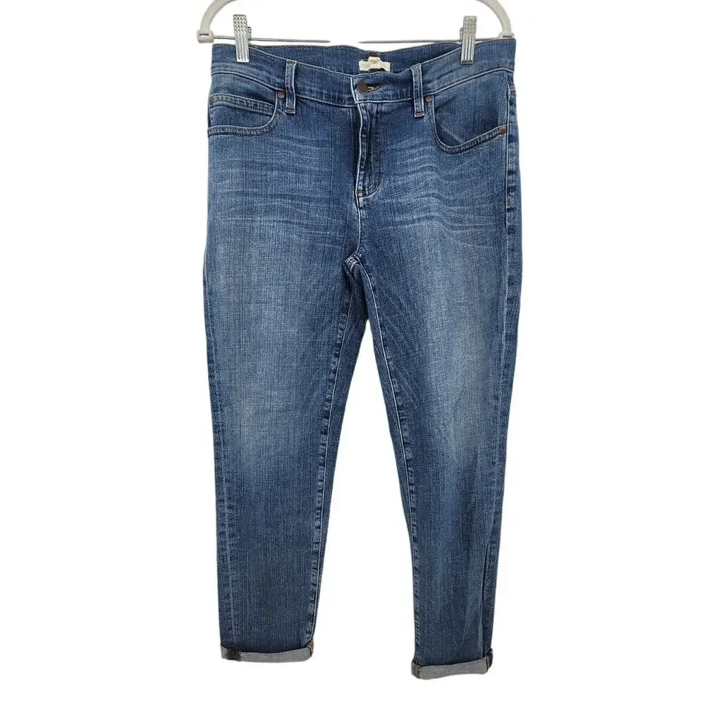Eileen Fisher Organic-Cotton‎ Stretch Boyfriend Jeans Size 6 S18BD